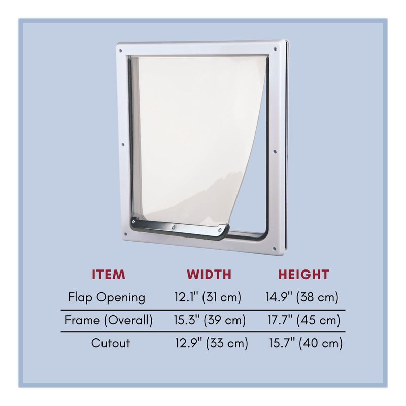 Trixie Pet Products 2-Way Locking Dog Door, Medium to X-Large Dogs, White - Image 5